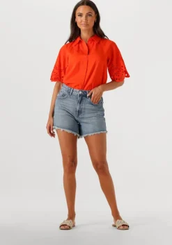 blauwe catwalk junkie shorts loose fit denim short