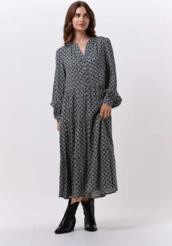 blauwe dea kudibal maxi jurk cathrin (v) - dress with balloon sleeves