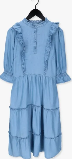blauwe dea kudibal midi jurk silja ns (co) - dress with ruffles