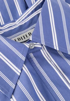 blauwe edited mini jurk deloris dress