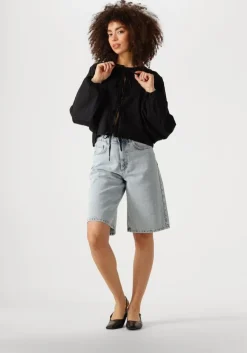 blauwe edited shorts addison denim shorts