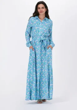 blauwe est'seven maxi jurk est’maxi dress