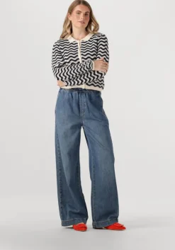 blauwe fabienne chapot vest caro crochet cardigan long sleeve