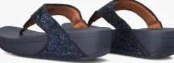 blauwe fitflop teenslippers lulu glitter toe-post