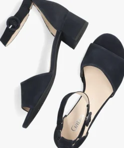 blauwe gabor sandalen met hak 902