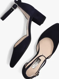 blauwe gabor sandalen met hak 340