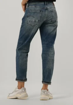 blauwe g-star raw straight leg jeans kate boyfriend wmn