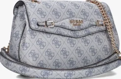 blauwe guess schoudertas katya convertible xbody flap