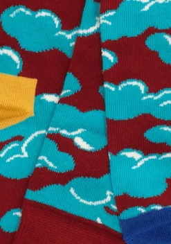 blauwe happy socks sokken under the clouds
