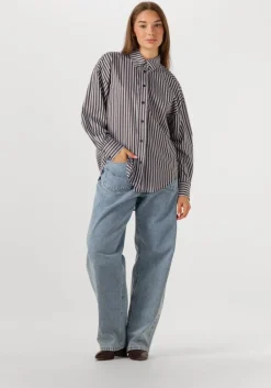 blauwe haute l'amitié wide jeans flip waist pocket tall jeans