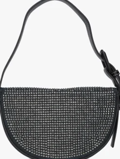 blauwe hvisk schoudertas nomi denim embellished