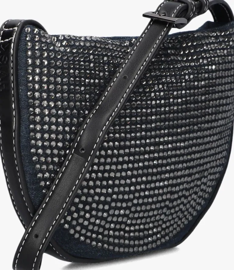 HVISK e schoudertas halo denim embellished>DAMES Schoudertassen