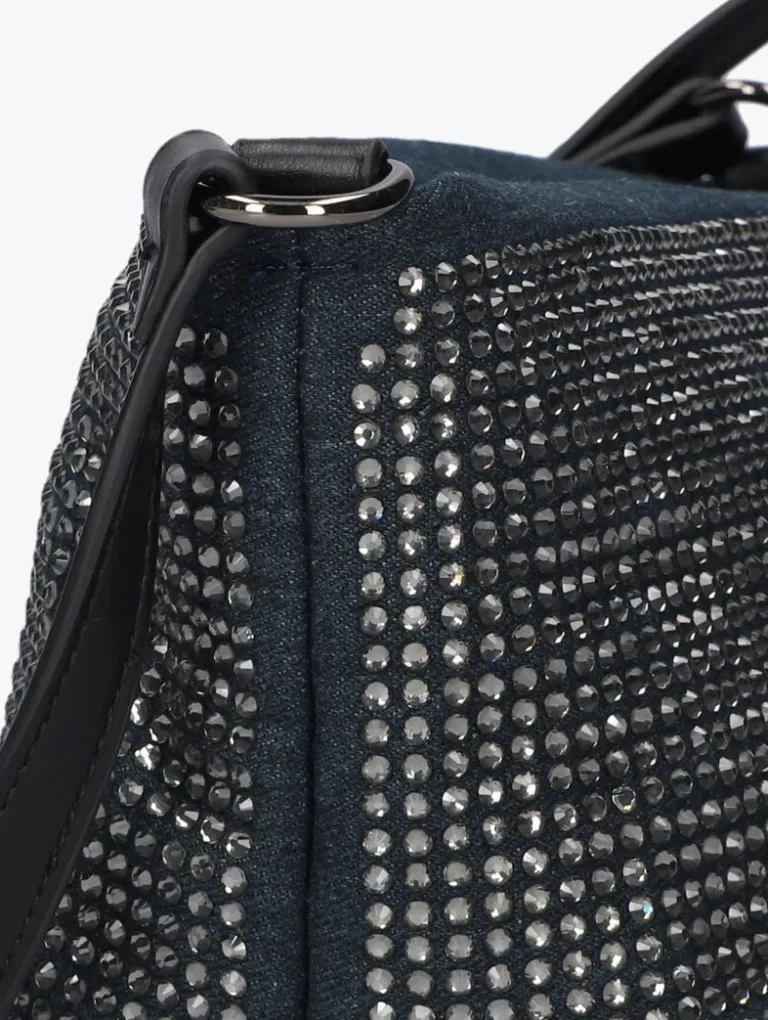HVISK e schoudertas gil denim embellished>DAMES Schoudertassen