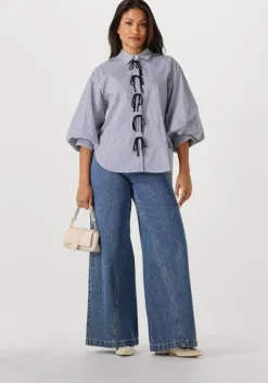 JANSEN AMSTERDAM e blouses lois blouse csb 798 bowstraps 3/4 sleeve wide fit>DAMES Blouses