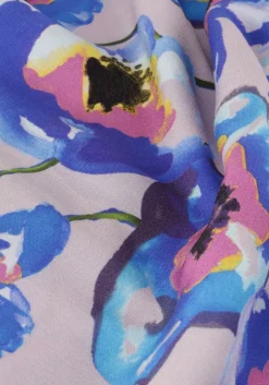 blauwe jansen amsterdam mini jurk pf508 printed long sleeve blouse dress