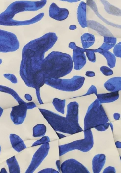 blauwe jansen amsterdam top wbf180 woven printed top v-neck short sleeve