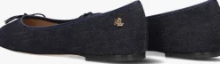 blauwe lauren ralph lauren ballerina's jayna flats ballet