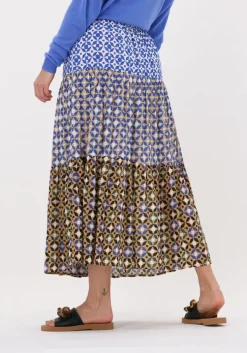 blauwe leon & harper maxirok juicy tc160 tile