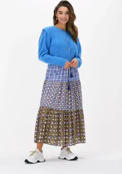 blauwe leon & harper maxirok juicy tc160 tile