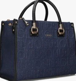 blauwe liu jo handtas manh boston bag