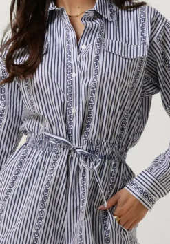 blauwe liu jo playsuits popeline stampa tp dress