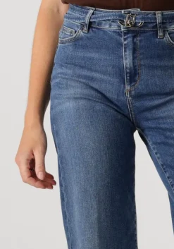 blauwe liu jo wide jeans buttom up good flair