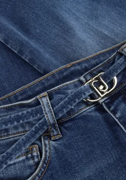 blauwe liu jo wide jeans buttom up good flair