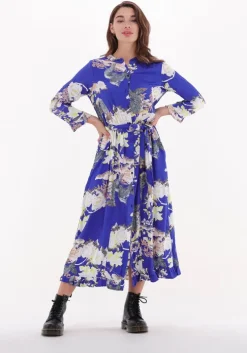 blauwe lollys laundry midi jurk harper dress