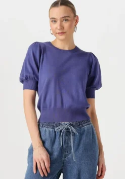 blauwe minus top liva knit tee