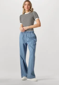 blauwe minus wide jeans bora mid waist pant