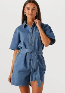 blauwe modström playsuits naomomd solid playsuit