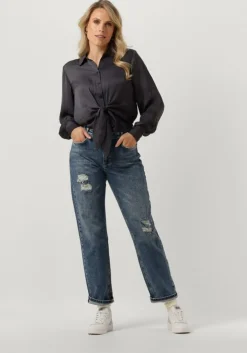 blauwe my essential wardrobe straight leg jeans tusamw 140 high straight y