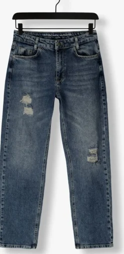 blauwe my essential wardrobe straight leg jeans tusamw 140 high straight y