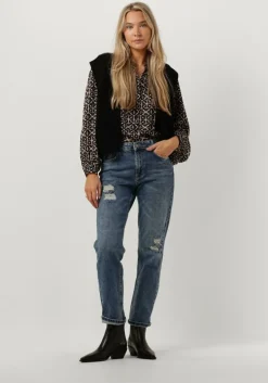 blauwe my essential wardrobe straight leg jeans tusamw 140 high straight y