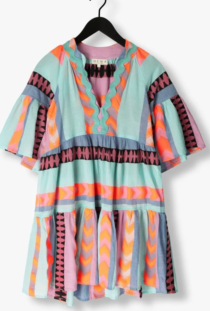 blauwe nema mini jurk bella