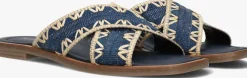 blauwe notre-v slippers 23172