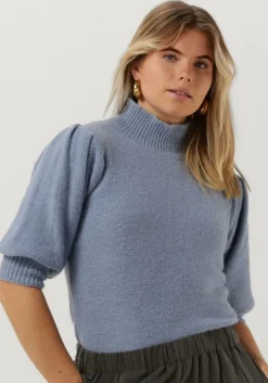 blauwe notre-v trui knit nv asia