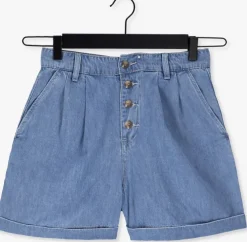 blauwe object jeans ocean hw denim shorts