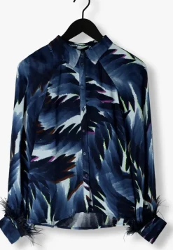 POM AMSTERDAM e blouses feathers blue><noscript><img width=