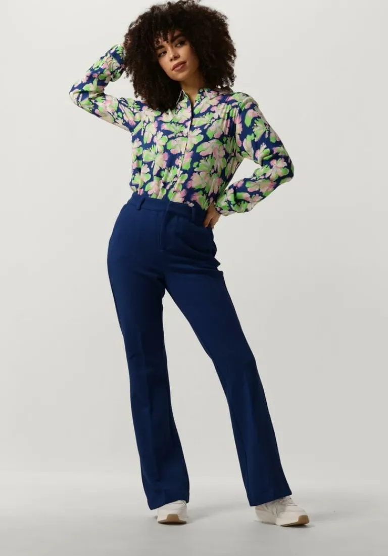 POM AMSTERDAM e blouses mila lilies blue blouse>DAMES Blouses