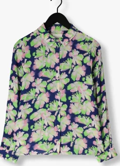 POM AMSTERDAM e blouses mila lilies blue blouse><noscript><img width=