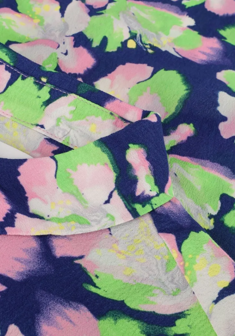 POM AMSTERDAM e blouses mila lilies blue blouse>DAMES Blouses