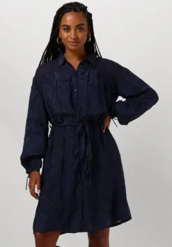 POM AMSTERDAM e mini jurk jacquard midnight blue>DAMES Jurken