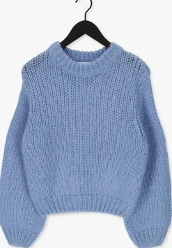blauwe selected femme trui suanne ls knit