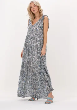 blauwe silvian heach maxi jurk uteol
