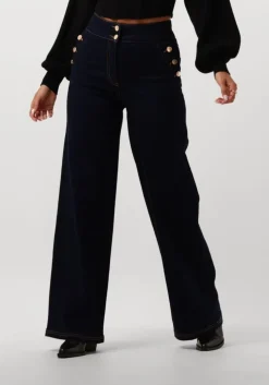 blauwe silvian heach wijde broek gpa24304je