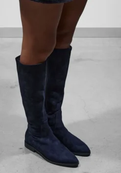 blauwe stefano lauran hoge laarzen s3304