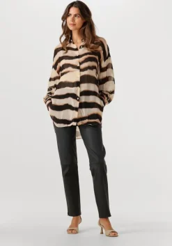 blauwe studio ar wijde broek nora stretch plonge