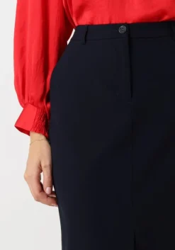 blauwe summum midirok skirt viscose blend