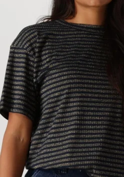 SUMMUM e top shortsleeve top lurex rib stripe><noscript><img width=